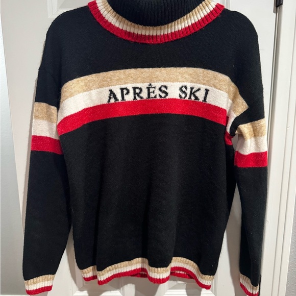 Lou & Grey Tops - Lou & Grey Black and Red Après Ski Sweatshirt